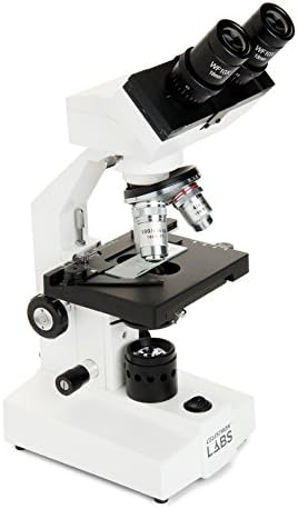 Celestron-Celestron Labs-Двокуларен микроскоп со соединение на главата-зголемување од 40-2000x-прилагодлива механичка фаза-Вклучува