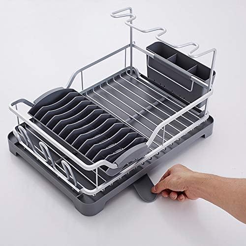 Pdgjg сад решетката кујнски организатор за складирање дренажа за садови за сушење на плочата за садови