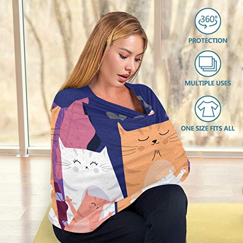 Обвивки за седишта за семејство со мачки за бебиња - шамија за доење, мулти -употреба на крошна на автомобили, за момче