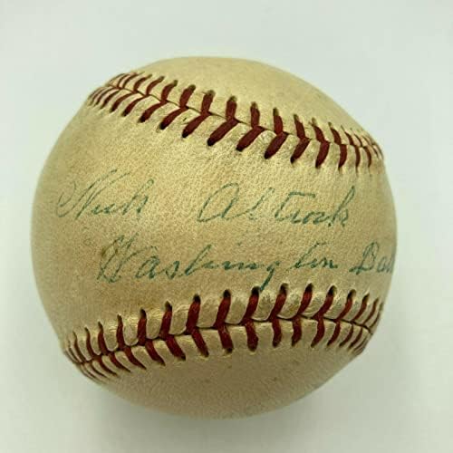 Ретки Ник Алтрок Сингл Потпишан 1950 Американската Лига Бејзбол ЏСА Коа-Автограм Бејзбол