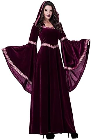Хумонд Хипи Ноќта на вештерките Костуми за жени Ноќта на вештерките Костум Средновековна вештерка облечена во костумски фустан Европски
