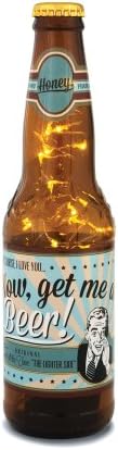 Компанија за подароци за павилјон 22058 пиво цело време LED осветлено шише со пиво, 9-инчи, мед