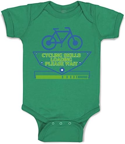 Вчитување на вештини за велосипедизам за бебешки тела за бебиња. Ве молиме почекајте велосипед смешен памук