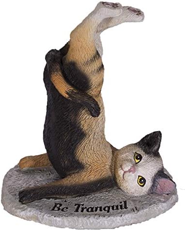 Gnz симпатична и смешна loversубители на јога јога мачка полистон фигура по избор на пози