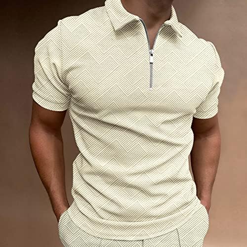 Маички за мажи кои се обидени со кратки ракави голф кошули Поло кошули за мажи мода со патент кошула лесни врвови