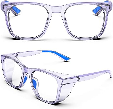 Волнени Заштитни Очила Квадрат Против Магла Јасни Заштитни Очила Отпорни На Гребење Со Очила За Блокирање На Сина Светлина За