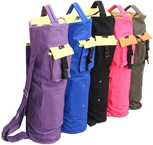 KD јога мат торба памучна платно покријте дополнителни големи торби мулти функционални џебови за шишиња од шишиња од тули за пешкири и повеќе држач