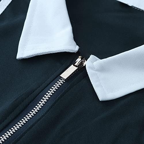 Xxbr zipper polo кошули за мажи, летен шарен графички тенок фит маичка за кратки ракави, деловно работење на работникот, носат кошули со