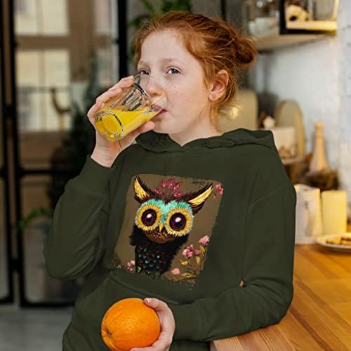Owl Print Kids 'Sponge Reece Hoodie - прекрасна детска худи - качулка за птици за деца