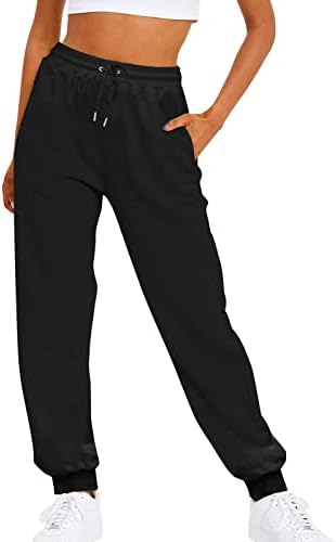 Prdece женски џемпери со џебови Еластични половини за влечење џокери за жени активни јога салон обични панталони S-3XL