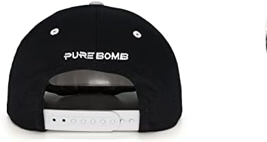 Чиста бомба - Birdie Slayer - Црна и сребрена 5 -панелна памучна памучна капа за голф