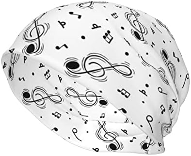 Музички белешки од Росиходе, капаче за бенеи, модна слабичка капа, плетена капа капа Зимско лето топло глава за возрасни тинејџери