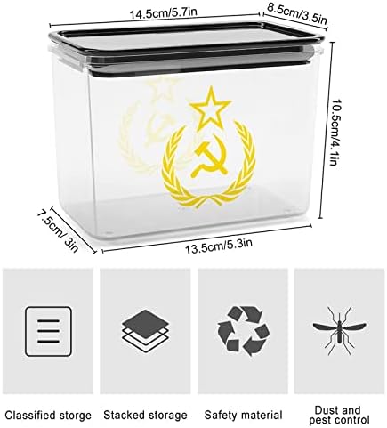 Ссср Комунизмот Кутија За Складирање Икони Пластични Канистри За Контејнери За Организатор На Храна Со Капак За Кујна