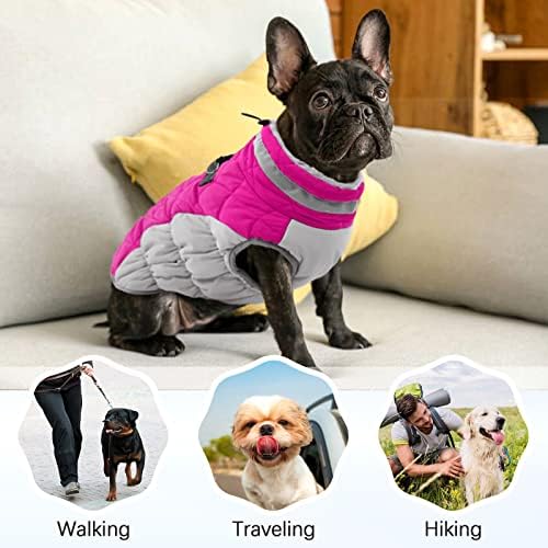 Ouobob куче зимска јакна пријатна рефлексивна водоотпорна кучиња палто за ветровитната топла облека за домашно милениче, удобно ладно време на облека од руно облека ?