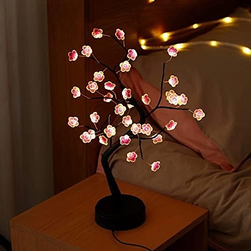 Byncceh 36 LED Bonsai Cherry Bossom Light Light, DIY вештачки светла од дрво, Bonsai Tree, USB/BATTYSY PUSH SWITCH LAICLE LABILL LIGHTS