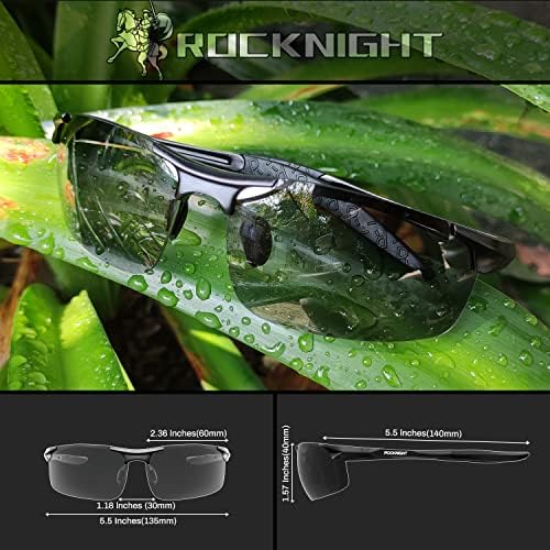 Rocknight Возење HD Поларизирана UV400 Заштита Ултра светлина ал-МГ голф риболов очила на отворено