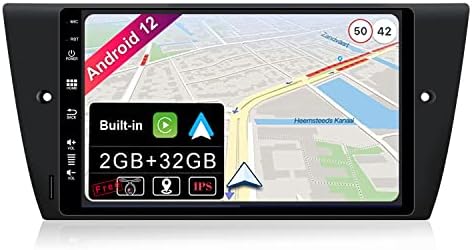BXLYER Android 12 IPS Автомобил Стерео ЗА BMW E90/E91/E92/E93 - Безжичен Carplay + Android Auto- [2G+32G] - ЗАДНА Камера СЛОБОДЕН-9 Инчен 2 Din-Волан