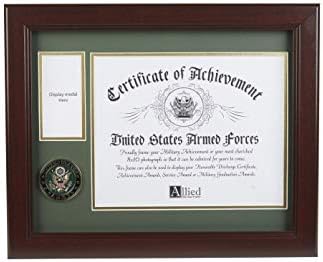 Сојузнички рамки на американските воздушни сили Медал и рамка за сертификати за награди - отвор од 8 x 10