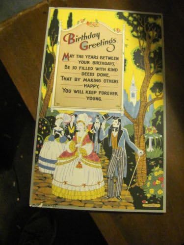 Мал постер од 1920 -тите деко за да го прослави роденденот