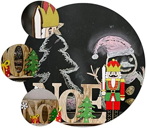 АМОСФУН Божиќни табели Декорации Центар за внатрешни работи Божиќ Ноел новогодишна елка на оревци војници фигури Божиќни табели