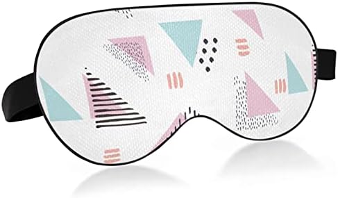 Unisex Sleep Eye Mask Geometric-Triangle-Dot-Pock Night Sleeper Mask Удобно капаче за очи за спиење на очите