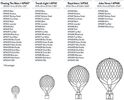 Автентични модели, летање на балонот со топол воздух со топол воздух реплика мобилен - примарни бои