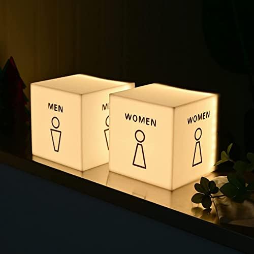 Знакот ЗА Светло ВО ТОАЛЕТОТ ДЕПИЛА, Знаците За Тоалет За Мажи И Дама, Прозрачна Акрилна Светлосна Кутија Од 6 Инчи, Идеален