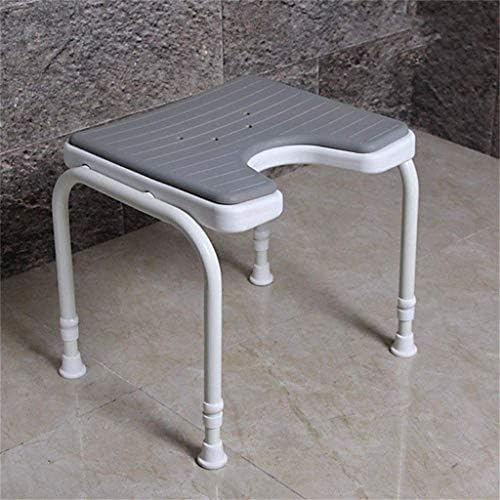 Столици за бања за бања, столче за туширање сива водоотпорна безбедност удобно стабилно издржливо издржливо столче за бања сениори/лица со посебни потреби, алумин?