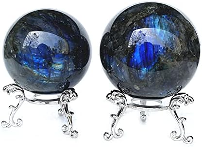 6-7 см Виножито и сина лабрадоритска сфера Природна лабрадоритска топка енергија од камен