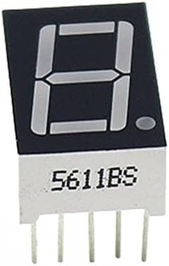 CRFYJ 5PCS LED дисплеј 0,56 инчи 1 бит 10pin секоја вообичаена/анодна дигитална цевка 7 сегментас LED дигитална цевка