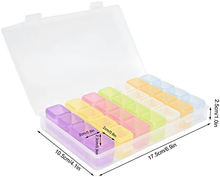 AQUR2020 28 кутија за складирање на слотови, пластична кутија за складирање мултифункционално преносно за лекови за ѓердани за обетки