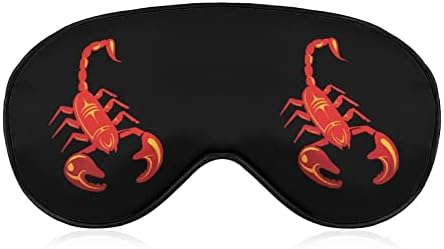 Скорпион печатена маска за очи за очи меко занишано капаче за очи со прилагодлива лента за ноќни очила за очила за мажи за мажи