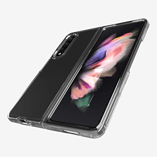 Tech21 Evo Clear за Samsung Galaxy Z Преклопете 3 - Телефонски случај со заштита од пад од 12 метри