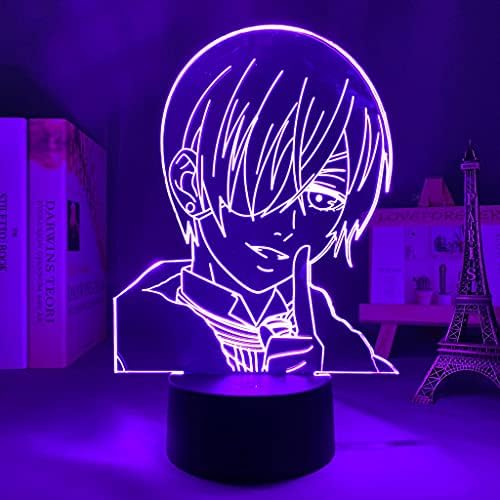 TFJS голема големина 3D аниме ламба Акаме Га убиј Есдес ноќна светлина за декор во спална соба предводена ноќ лесна роденденски