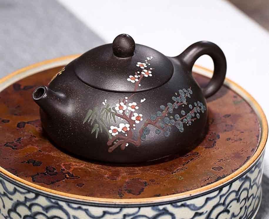 Ccbuy Purple Clay чајник Рачно изработена топчеста дупка за филтрирање чај сад кинески чај Зиша сет котел за чај церемонија на чај