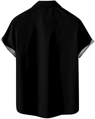 Хавајски кошули за мажи за улична облека кратка шеја за Ноќта на вештерките редовно вклопуваат кратки ракави за кратки ракави големи и високи#01