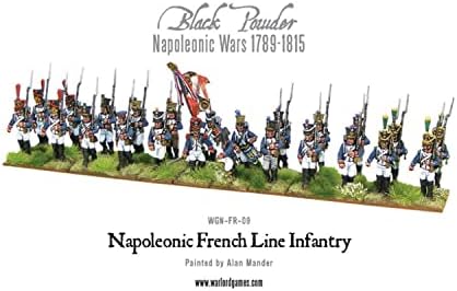 Црна прашок Наполеонска француска линија пешадија 1789-1815 1:56 Комплет за пластичен модел на воени варгаминг
