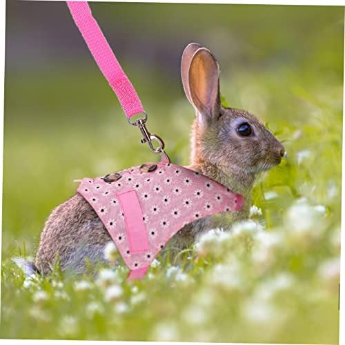 Bcoath 3 поставува облека за зајаци летен декор цвет декор патување декор елек поводник за зајаци зајачки поводник постави мали животни влечење јаже декоративен заја?