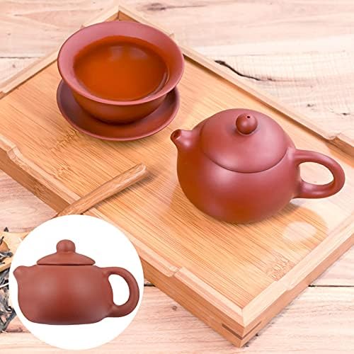 Toyandonona минијатурна порцеланска чајничка кујна кукла кујна чај тенџере котел за кинески кунг фу чај гонг фу чај, темно црвена