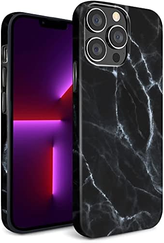 Хепикс Дизајниран За Iphone 13 Pro Max Marble Case 6,7 инчи 2021, Црн Случај за iPhone 13 Pro Max, Заштитен Iphone 13 Pro Max Капак
