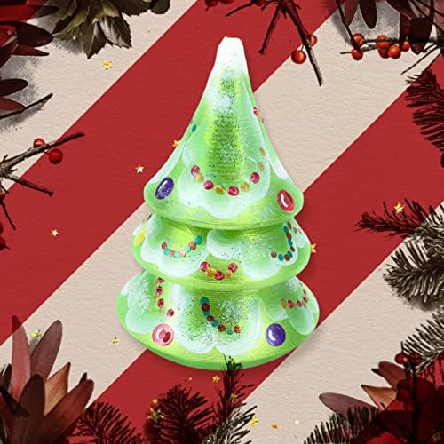 Дрвена фигура елка музичка музичка роли-поли 4,33 високи празнични украси за украси за Божиќна забава за украсување на авторка.