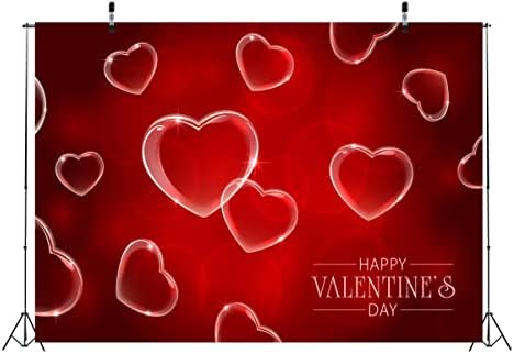 LOCCOR 10x8FT ткаенина Среќна Денот на вinesубените Денот на заднината црвена loveубов срце позадина невестински туш за брак, за годишнината