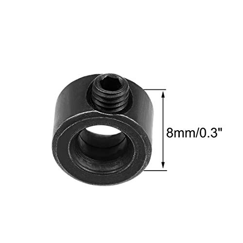 Uxcell 3mm 4mm 5mm 6mm дупче за вежбање, држач за длабочина на дупчање, стил на завртка, црн оксид јаглероден челик 4 парчиња