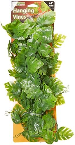Пен-Плакс Рептологија Декоративен Висечки Терариум Растителни Лози за Влекачи И Водоземци – 24 Должина-Зелена