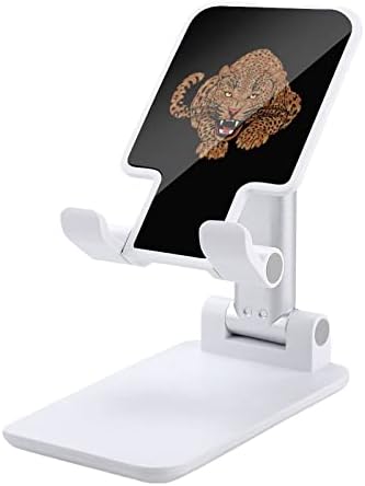 Леопард печати мобилен телефон штанд компатибилен со таблетите за прекинувач за iPhone, прилагодлив прилагодлив за мобилен телефон, десктоп пристаниште