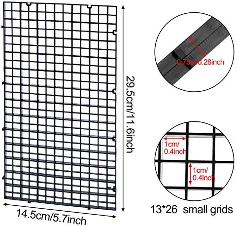 Обангонг 10 парчиња црни аквариум делителки за делител на пластична мрежа Изолирана табла делител Издржана табла за сегрегација на решетки