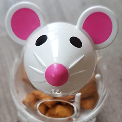 Fegoclt Пластична розова глушец за истекување на глувци со мачки играчки Tumbler џвакачки играчки за домашно милениче
