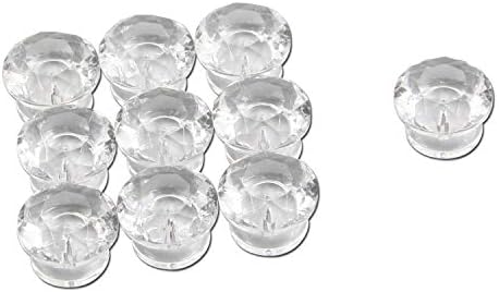 Farboat 10 парчиња акрилни копчиња за влечење пластични мини влече дијамантски облик за мал мебел од дрво кутија за накит за накит