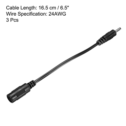 Meccanixity DC Продолжен кабел 5.5x2.1 mm женски до 3x1.1mm машки жица за продолжување на приклучокот за приклучок за LED лента