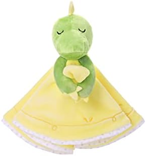 Безбедносното бебе Лејдол Безбедносно ќебе Диносаурус Lovey Soft Baby Snuggle Toy Unisex Baby Stuff Mursey Toy for Girls Boys, новороденчиња најважни, лесни, жолти
